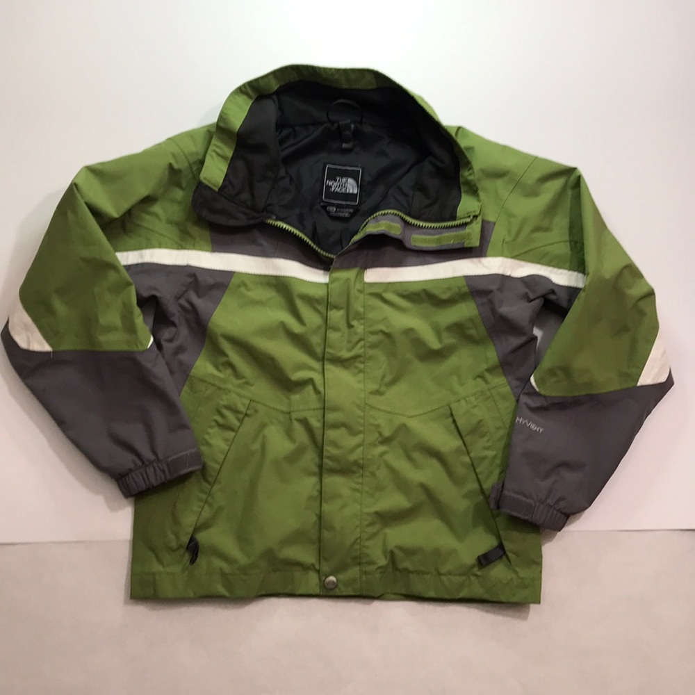 THE NORTH FACE Boy’s Green Gray Hyvent Rain Jacket